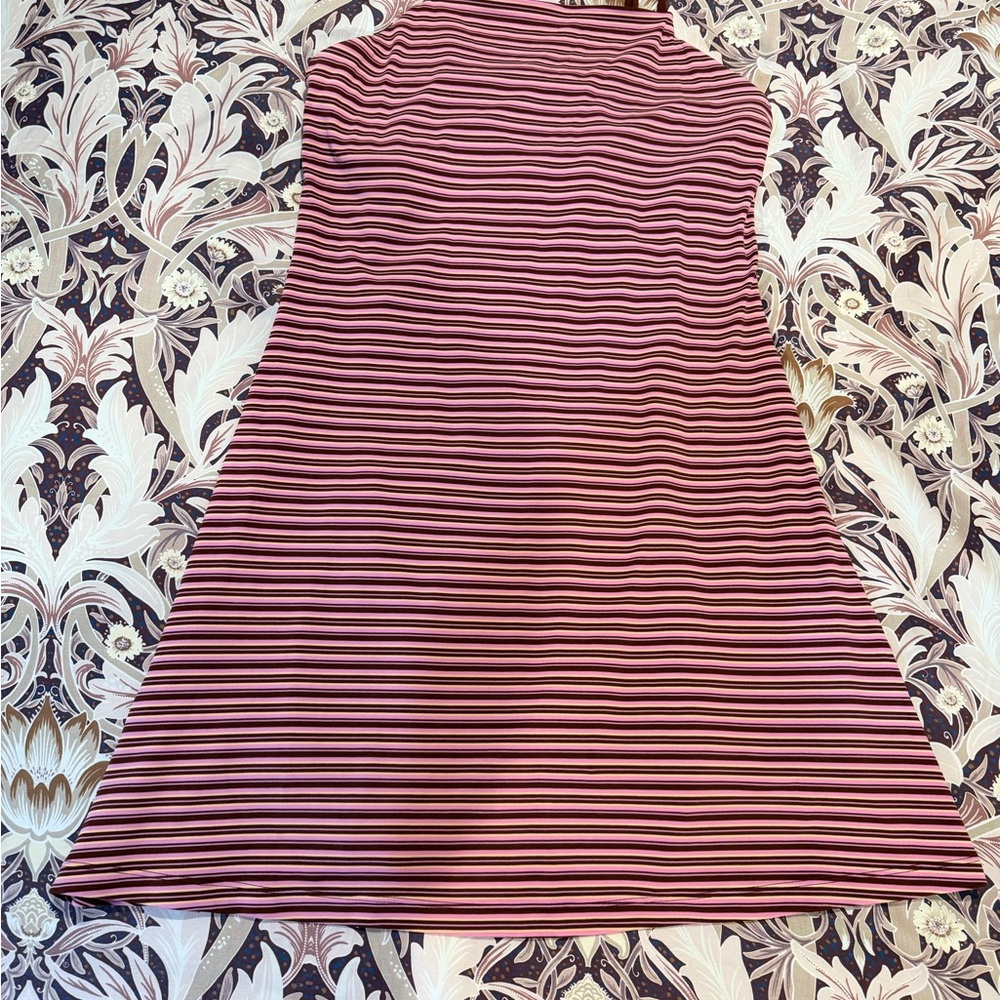 lululemon athletica Rust and Pink Striped Activewear Dress